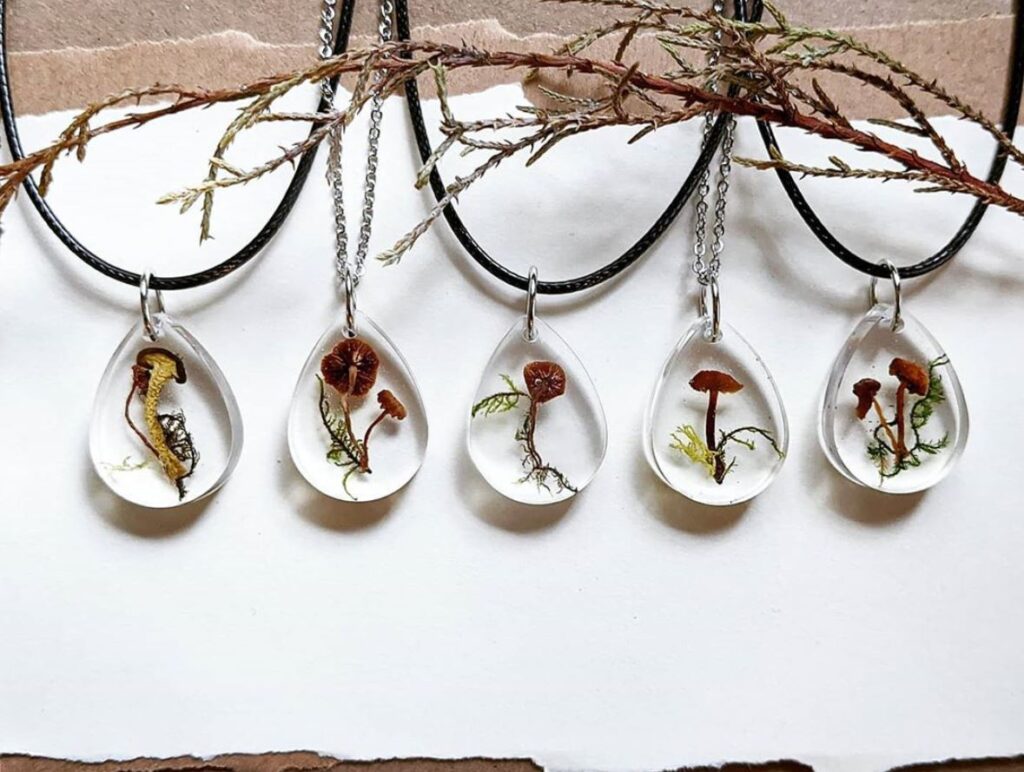 Mushroom jewelry